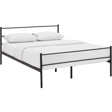 Alina Brown Queen Platform Bed Frame