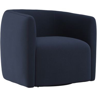 Aline Fabric Swivel Chair In Blue
