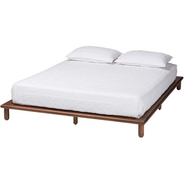 Alivia King Size Bed Frame In Walnut Brown