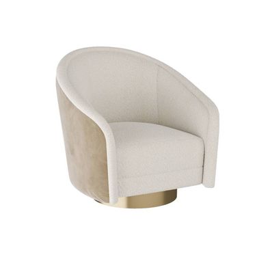 Aljona Swivel Chair In Cream