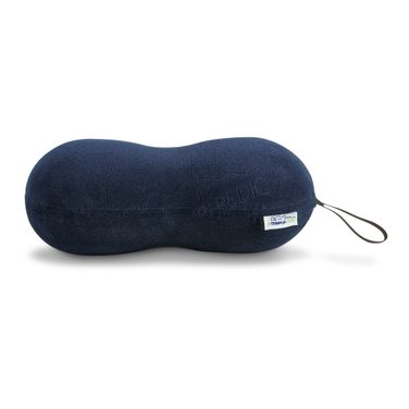 All-Purpose Foam Peanut-Shaped Lumbar Pillow for Neck and Back Pressure Relief In Navy