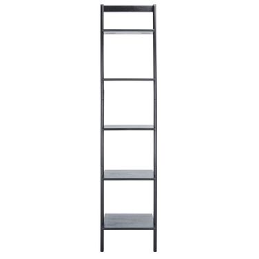 Allaire 5 Tier Leaning Etagere in Black