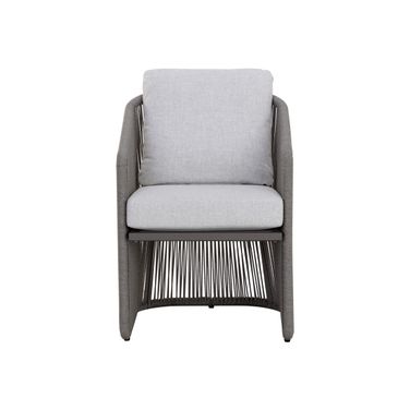 Allariz Dining Armchair In Light Grey