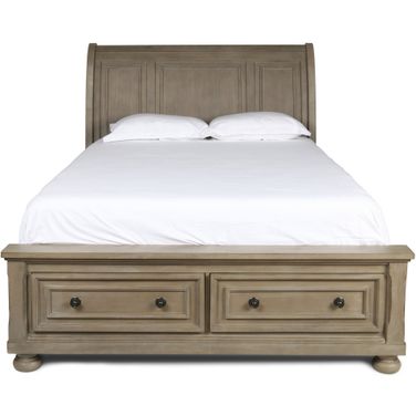 Allegra California King Storage Bed In Pewter