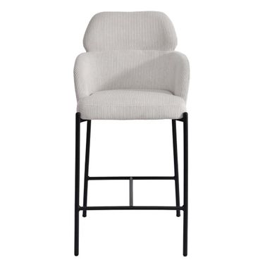 Allegra Counter Stool Set of 2 In White and Black