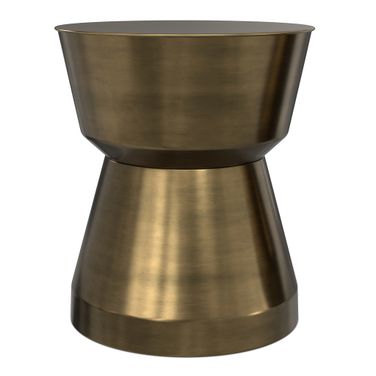 Allegra Side Table In Antique Brass