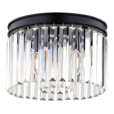 Allerton 12 Inch 3 Light Flush Mount In Matte Black