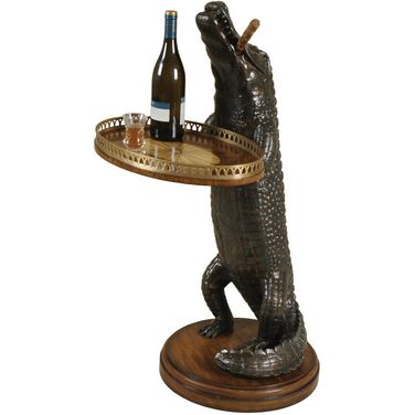 Alligator Occasional Table In Verdigris/Brown/Brass