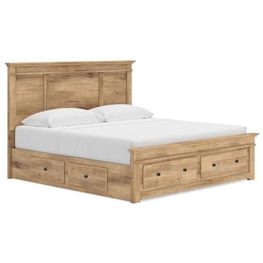 Allihauser King Panel Storage Bed In Tan