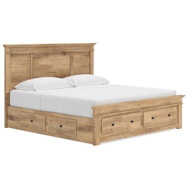 Allihauser King Panel Storage Bed In Tan