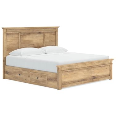 Allihauser King Panel Storage Bed In Tan