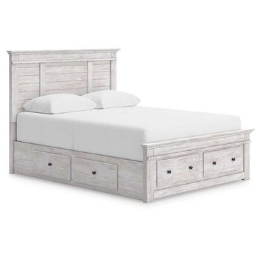 Allihauser King Panel Storage Bed In White Wash