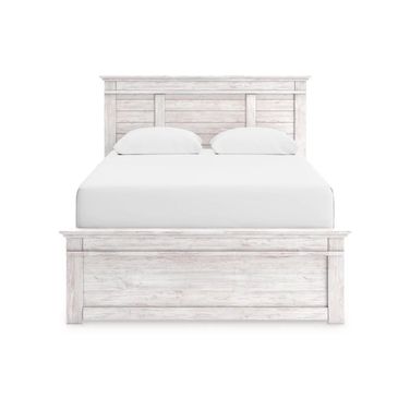 Allihauser Queen Panel Bed In White Wash