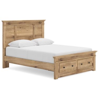 Allihauser Queen Panel Storage Bed In Tan