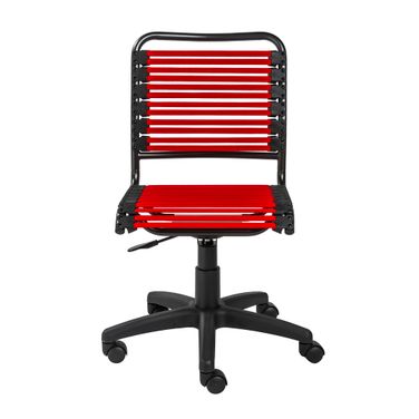 Allison Bungie Flat Low Back Office Chair In Red