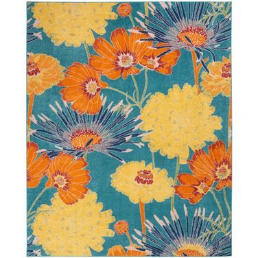 Allur 7'10" x 9'10" Indoor Rug In Turquoise