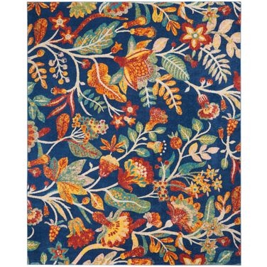 Allur 9' x 12' Bohemian Indoor Rug In Navy Multi