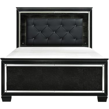 Allura Full Bed with LED Lighting In Black