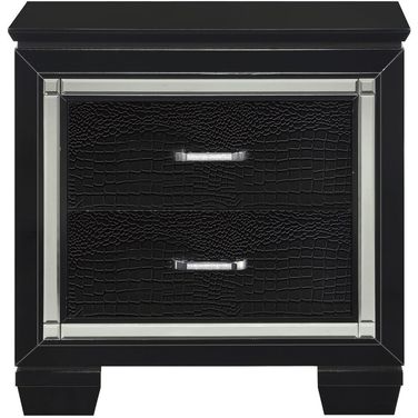 Allura Black Nightstand