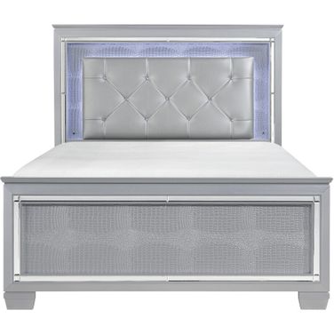 Allura Silver King Panel Bed