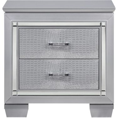 Allura Silver Nightstand