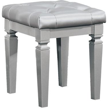Allura Silver Vanity Stool