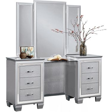 Allura Silver Vanity with Mirror