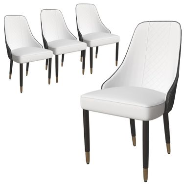 Allure Modern Dining Chair Set of 2 In Black Fabric