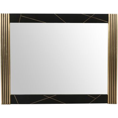 Allure Modern Style Square Mirror Made With Mango Wood and Finished With Brass Metal
