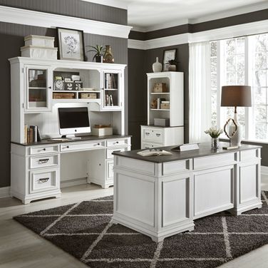 Allyson Park Complete Desk Set In White