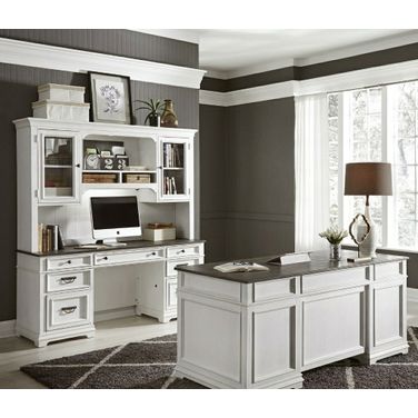 Allyson Park Complete Desk Set In White