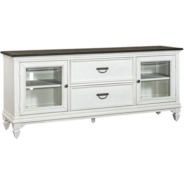 Allyson Park Entertainment Center With Piers In White