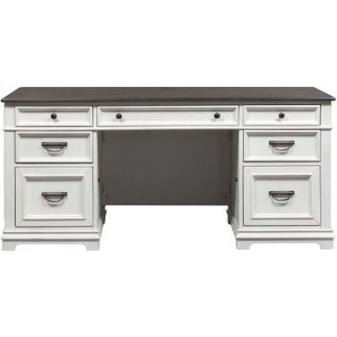 Allyson Park Credenza In Charcoal and White