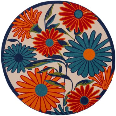 Aloha 10' x 10' Round Contemporary Rug In Multicolor