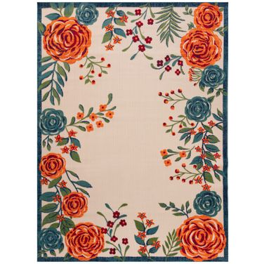 Aloha 12' x 15' Outdoor Rug In Ivory Multi