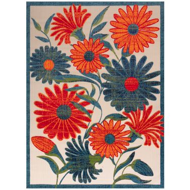 Aloha 12' x 15' Outdoor Rug In Ivory Multi