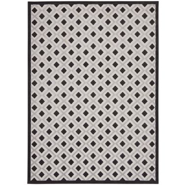 Aloha 12' x 15' Modern Rug In Black White