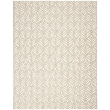 Aloha 3'6" x 5'6" Tropical Rug In Ivory Grey
