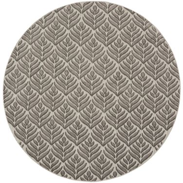 Aloha 7'10" x 7'10" Round Rug In Charcoal