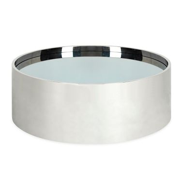 Alphaville Cocktail Table In Stainless Steel and Smoked Mirror