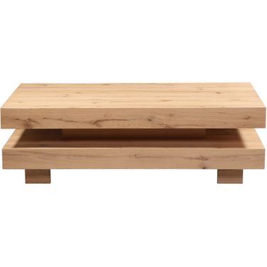 Alpine 55 Inch Coffee Table In Distressed Oak