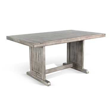 Alpine Rectangular Wood Dining Table In Grey