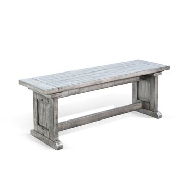 Alpine Wood Side Bench In Grey