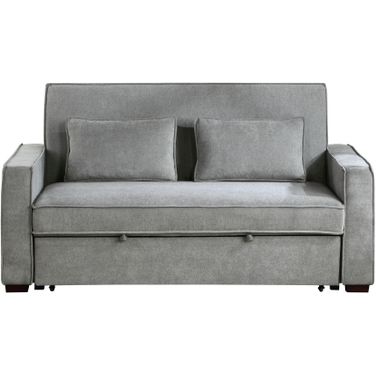 Alta Convertible Studio Sofa with Pull-Out Bed In Gray