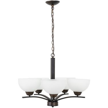 Alta Peak Collection Five Light Chandelier In Coffee
