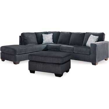 Altari 2-Piece Sectional with Chaise and Ottoman In Slate