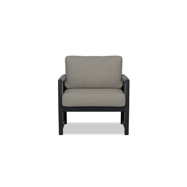Alto Club Chair In Canvas Charcoal and Black