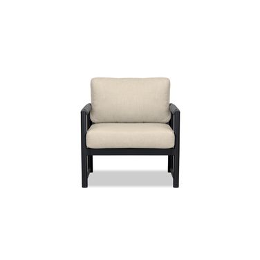 Alto Club Chair In Canvas Flax and Black