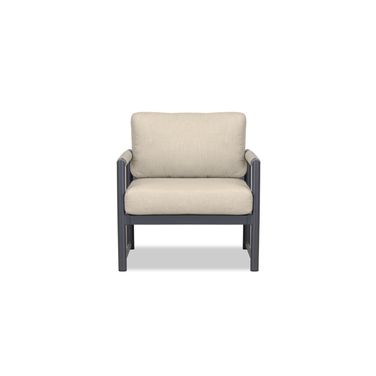 Alto Club Chair In Canvas Flax and Slate