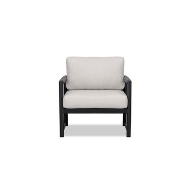 Alto Club Chair In Cast Silver and Black